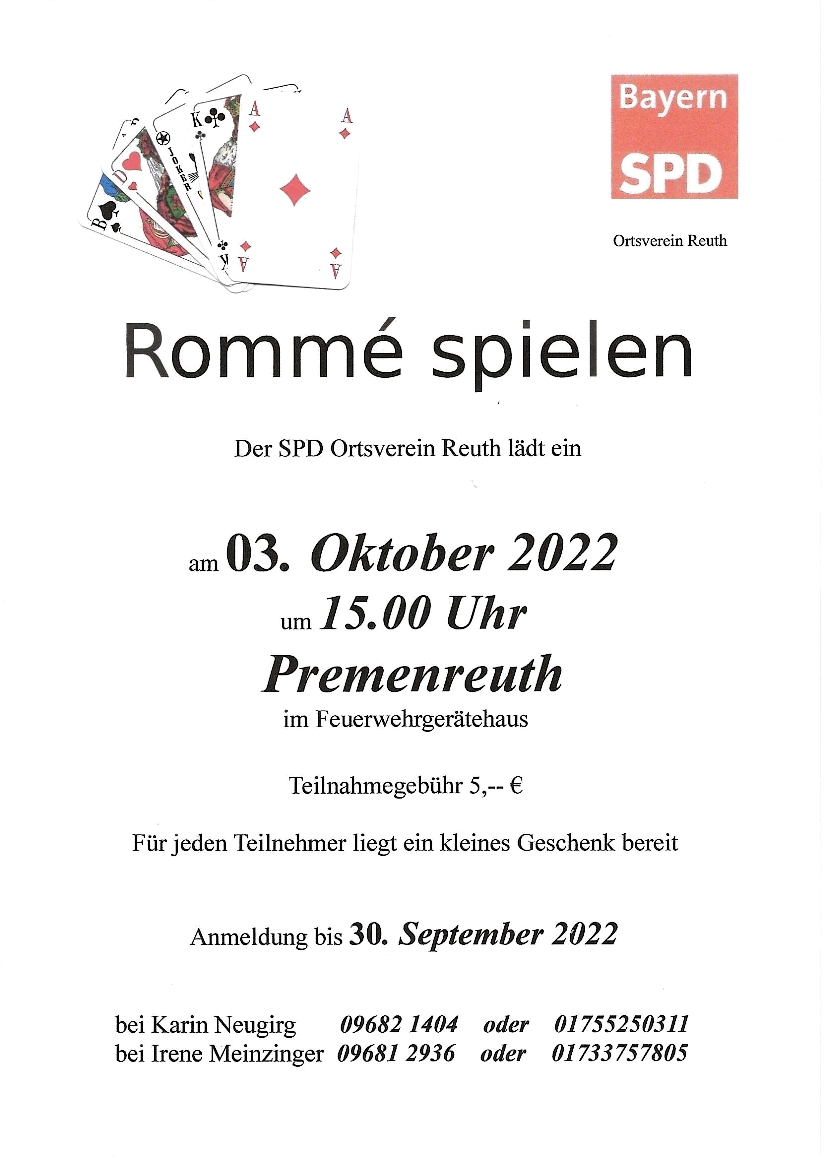 Romménachmittag der SPD Reuth bei Erbendorf
