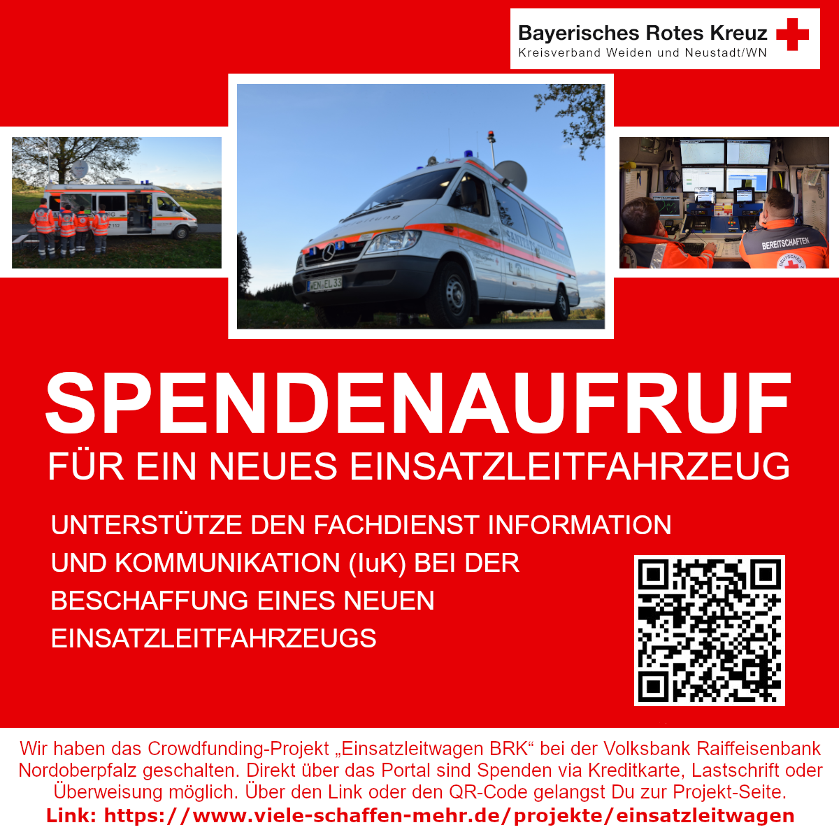 Crowdfunding-Projekt „Einsatzleitwagen BRK“