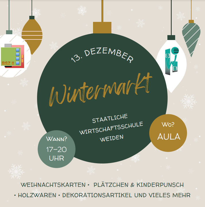Wintermarkt in der Wirtschaftsschule Weiden