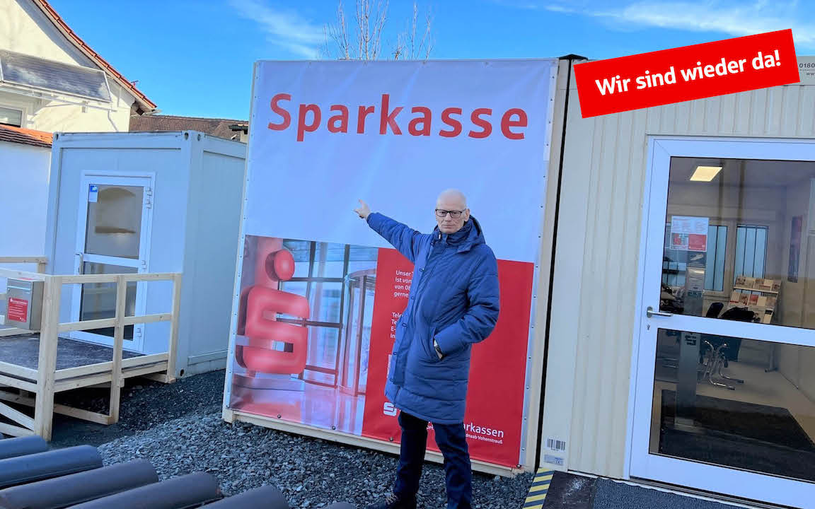 Sparkasse in Luhe zieht in den Container