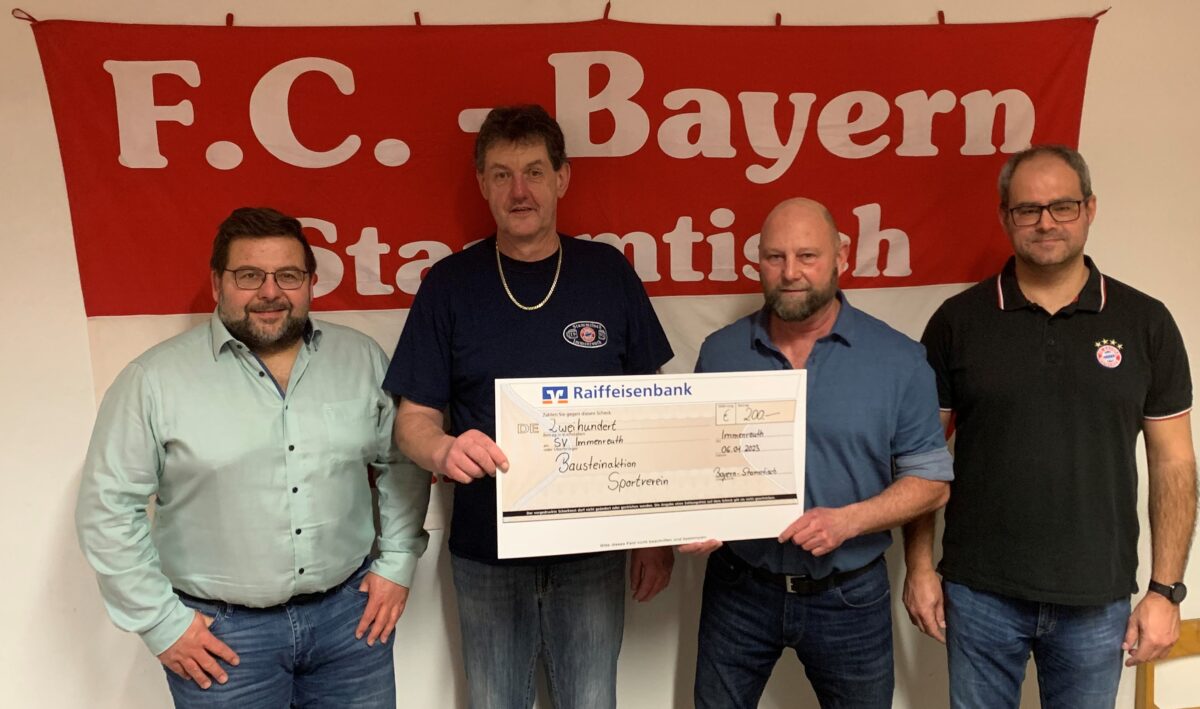 Bayern Stammtisch kauft „Bausteine“ für neues Sportheim