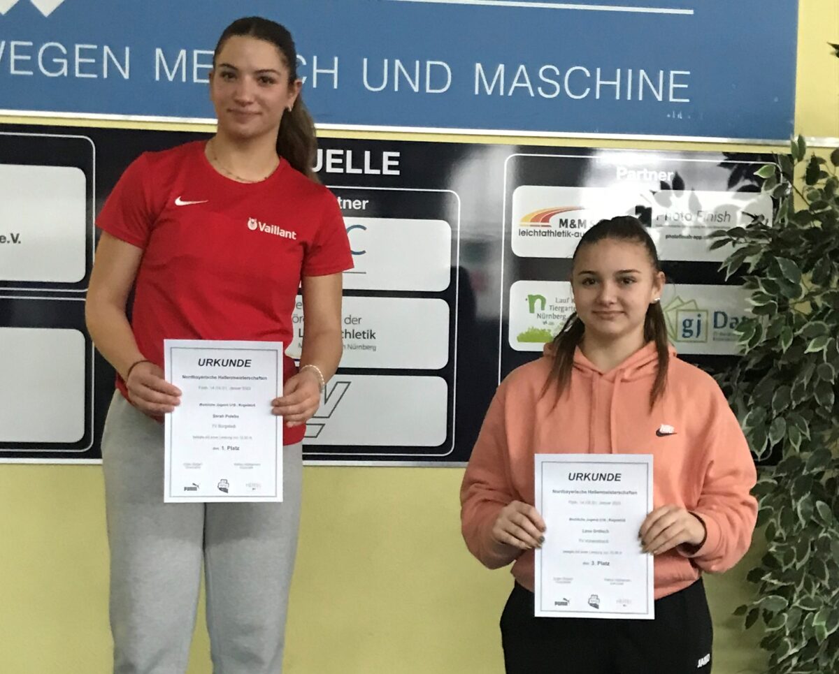 Zwei junge Leichtathleten des TV Vohenstrauß überzeugen bei den Nordbayerischen  Meisterschaften