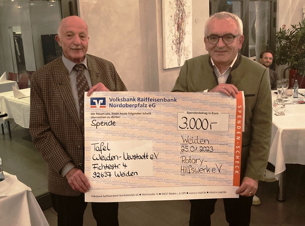 Rotary-Club Weiden unterstützt die Tafel