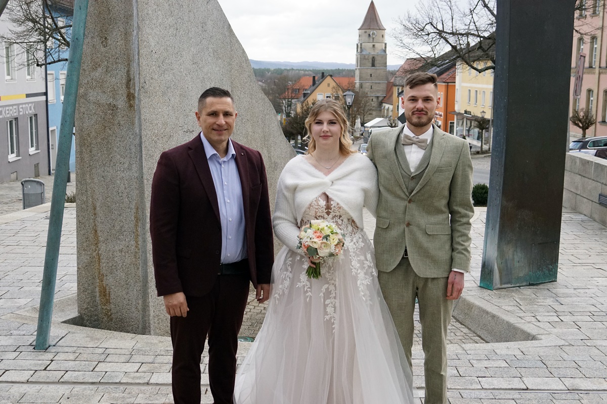 Hochzeit mit Fußball-Unterstützung