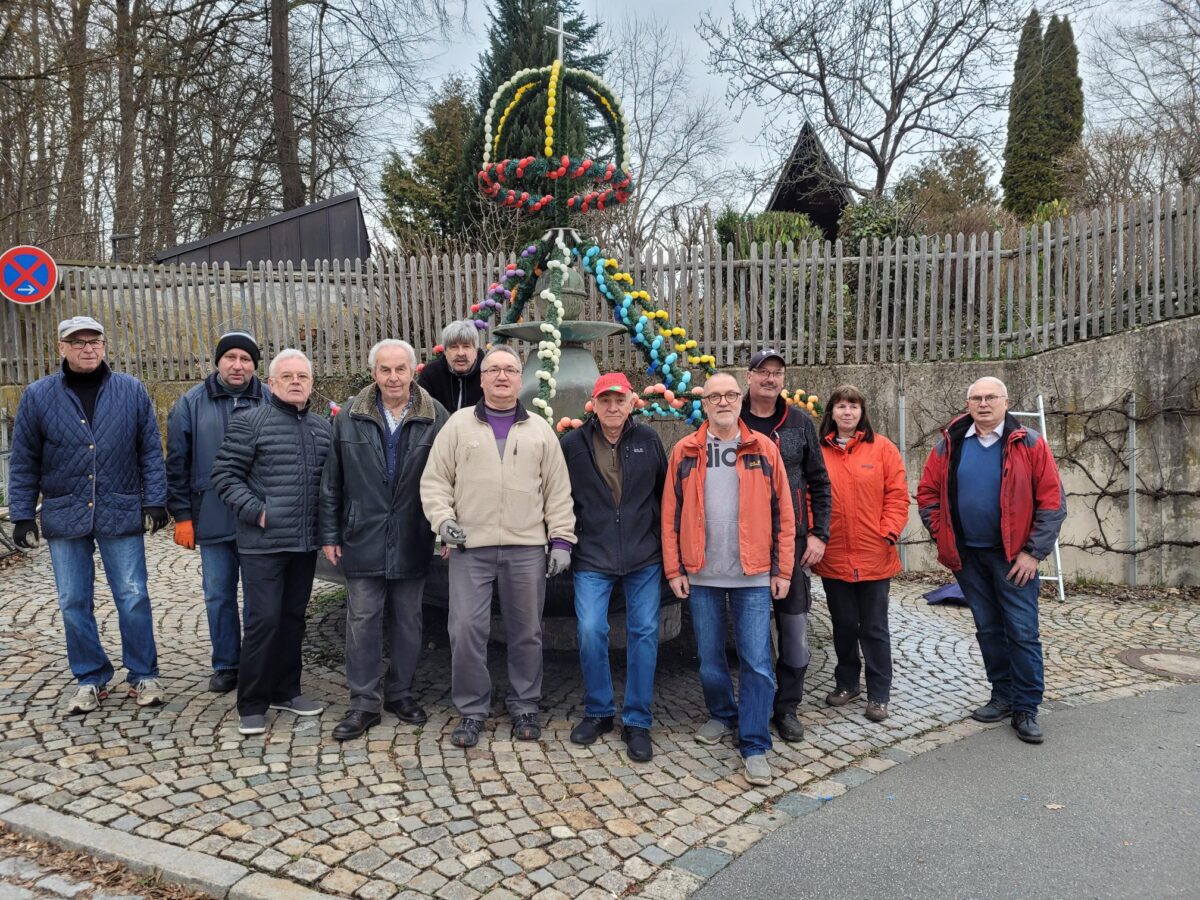 Auch Grafenwöhr hat einen schönen Osterbrunnen