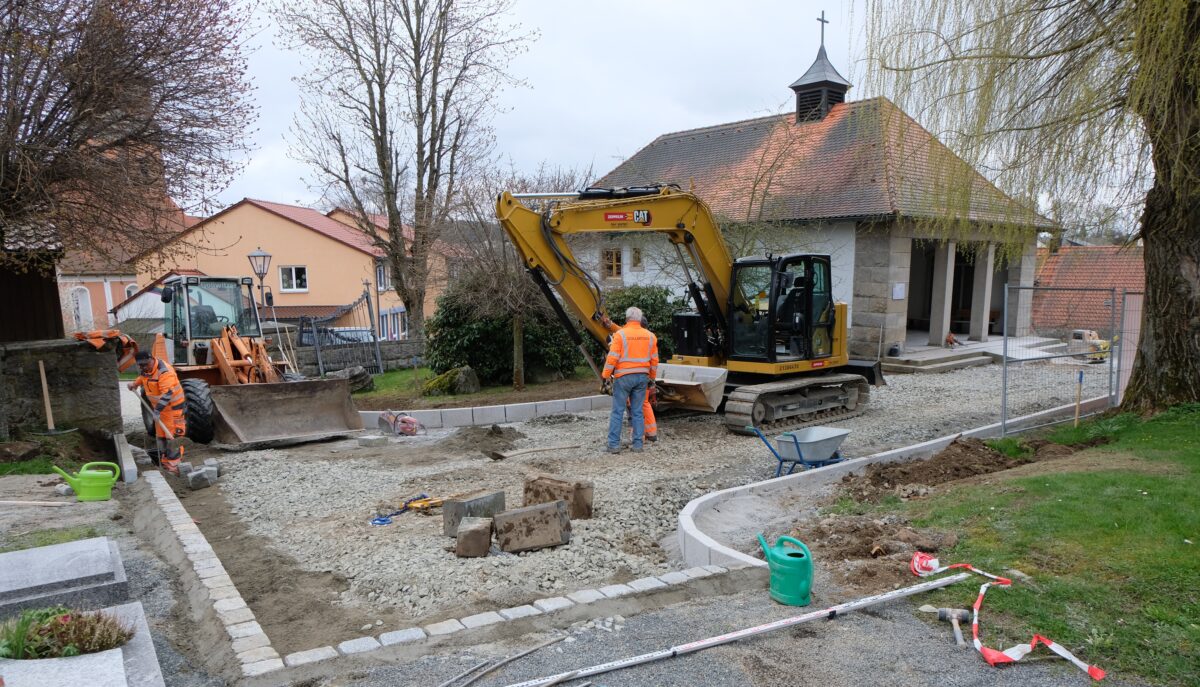 Bauarbeiten am Friedhof gehen zügig voran