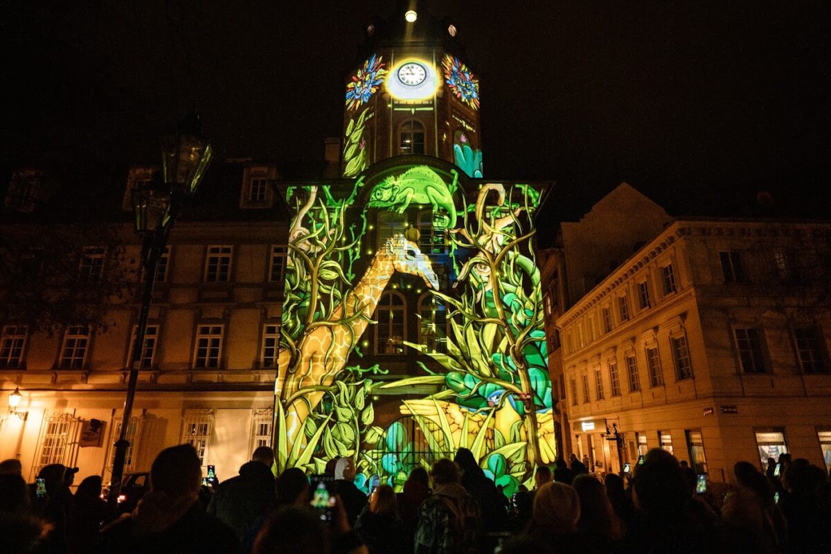 Großstadtdschungel in Pilsen beim Lichtfestival BLIK BLIK