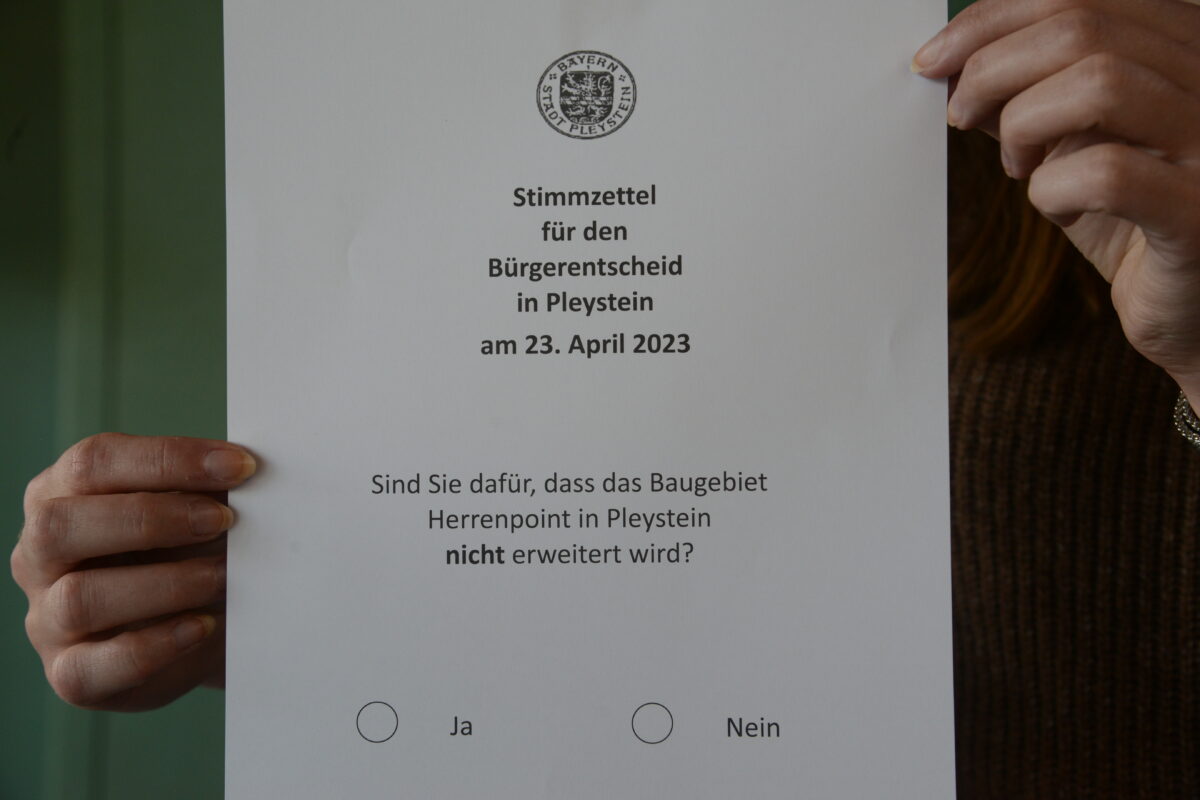 Der „Bürgerentscheid“ hat gesprochen: Pleystein erweitert Baugebiet