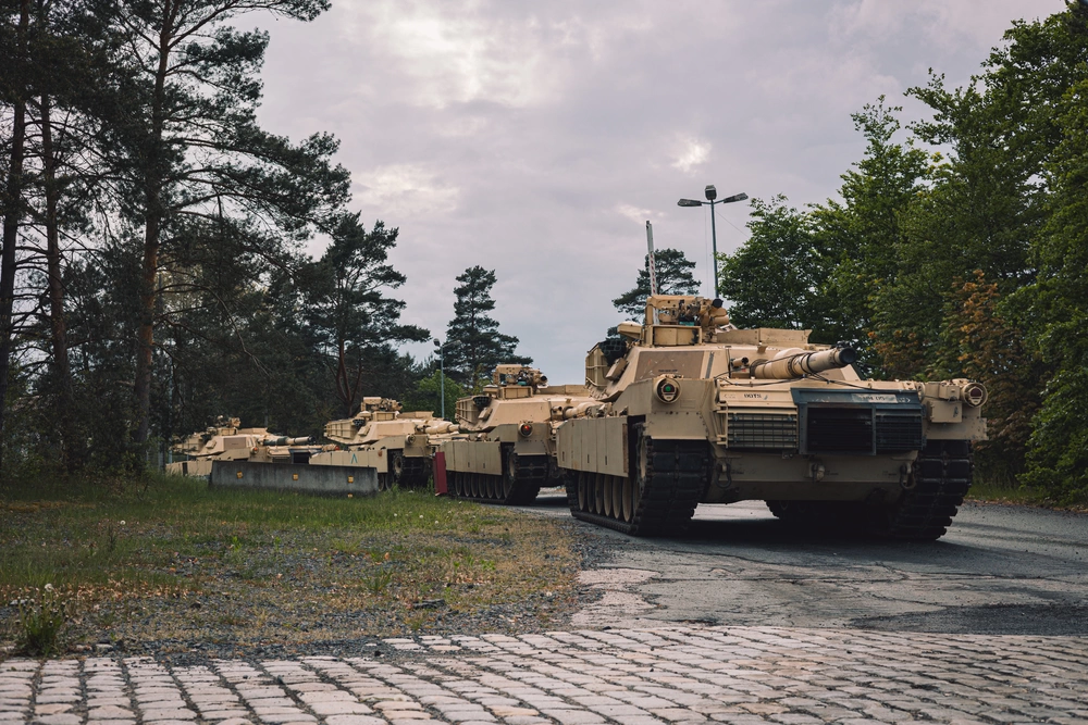 Ukraine-Krieg: erste Bilder von den Abrams-Kampfpanzern in Grafenwöhr