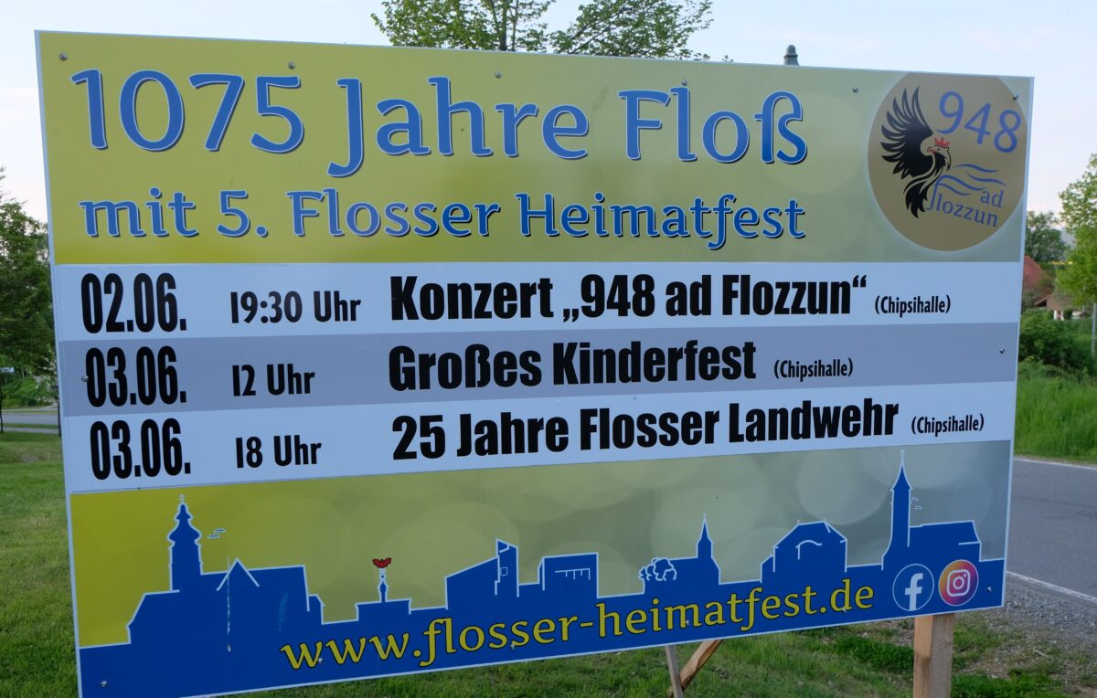 1075 Jahre Floß – Festmonat Juni beginnt mit drei Highlights