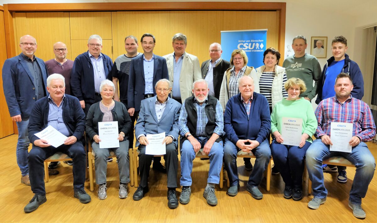 CSU Ortsverband geht guten Gewissens in die Zukunft