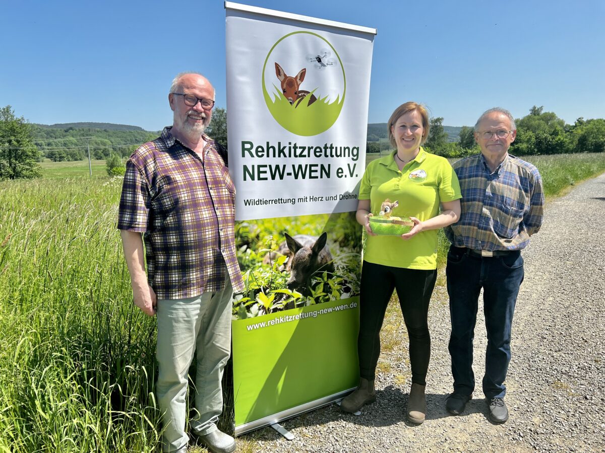 Tierliebhaber halten zusammen: Kleintierzüchter spenden an Rehkitzretter
