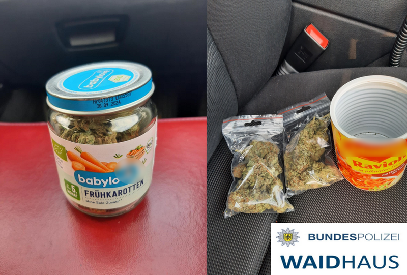 Marihuana mit Geschmack – Bundespolizei erwischt zwei Drogenschmuggler