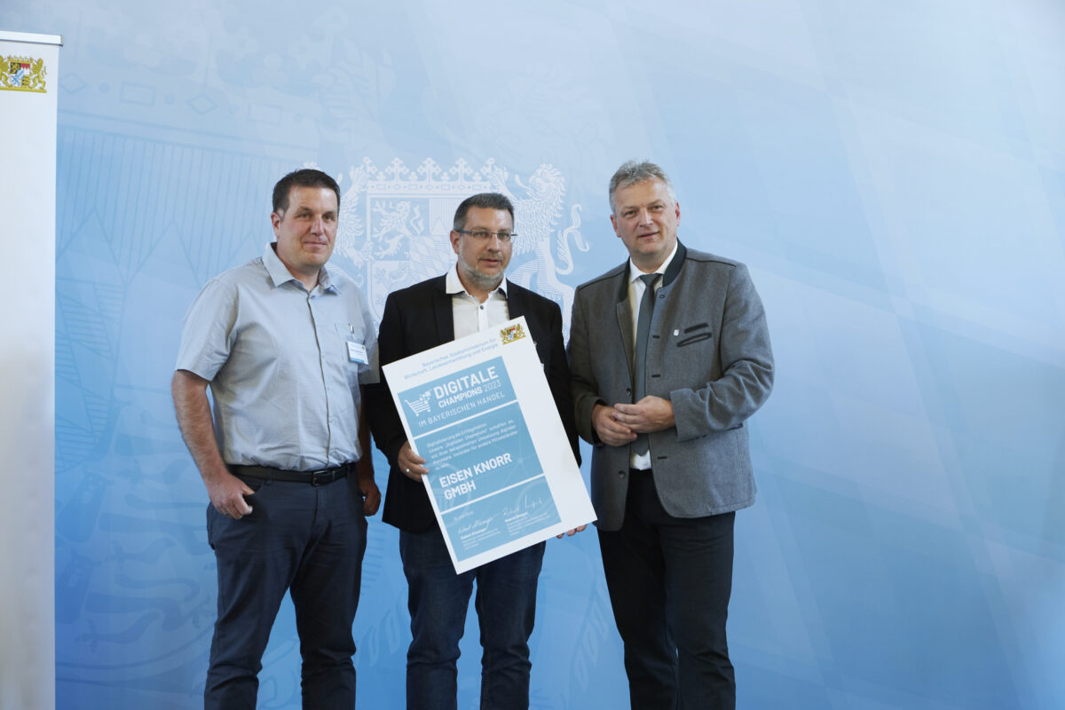 Eisen Knorr ist „Digitaler Champion im bayerischen Handel“