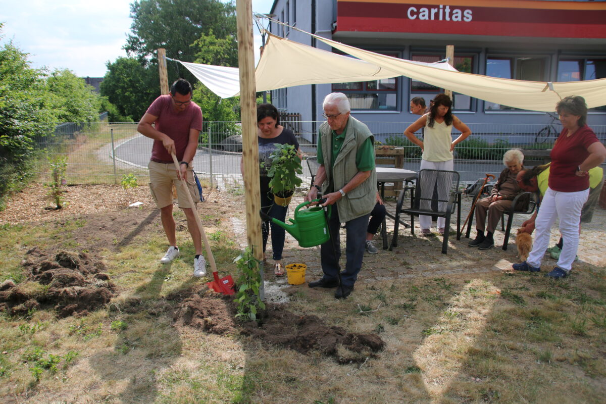 Caritas Sozialstation baut Garten für alle Sinne