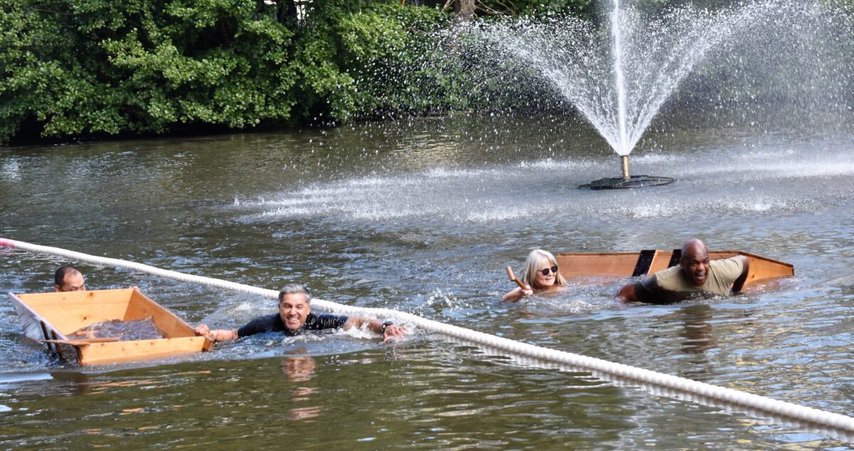 Schwere Kämpfe am Stadtweiher