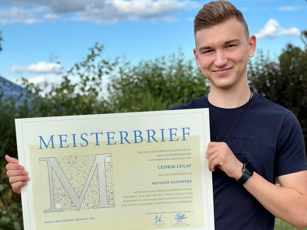 Cedrik Legat: Erst 19 und schon Metzgermeister