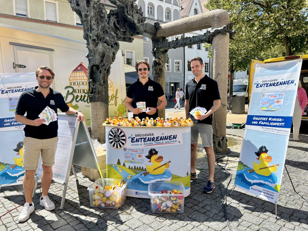 Alles bereit für das Entenrennen 2023 Weiden