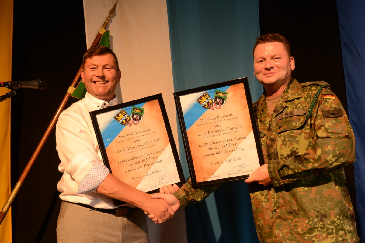 40 Jahre Partnerschaft mit Bundeswehrkompanie