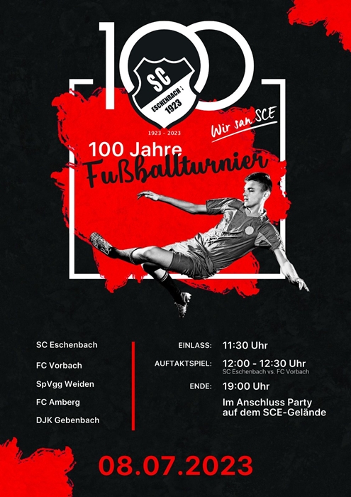 SC Eschenbach lädt zu stark besetztem Jubiläums-Fußballturnier ein