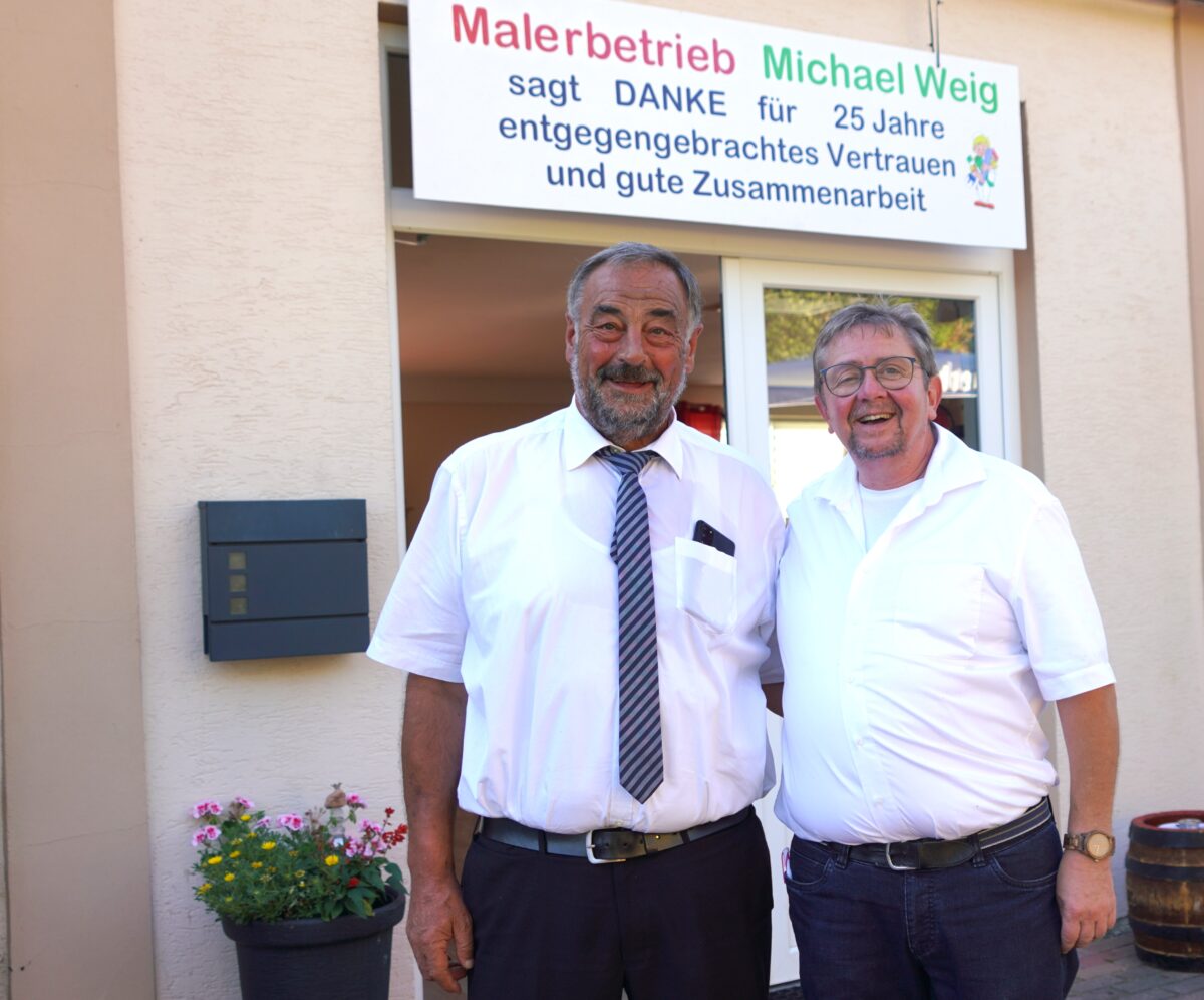 Maler-Michl feiert silbernes Betriebsjubiläum