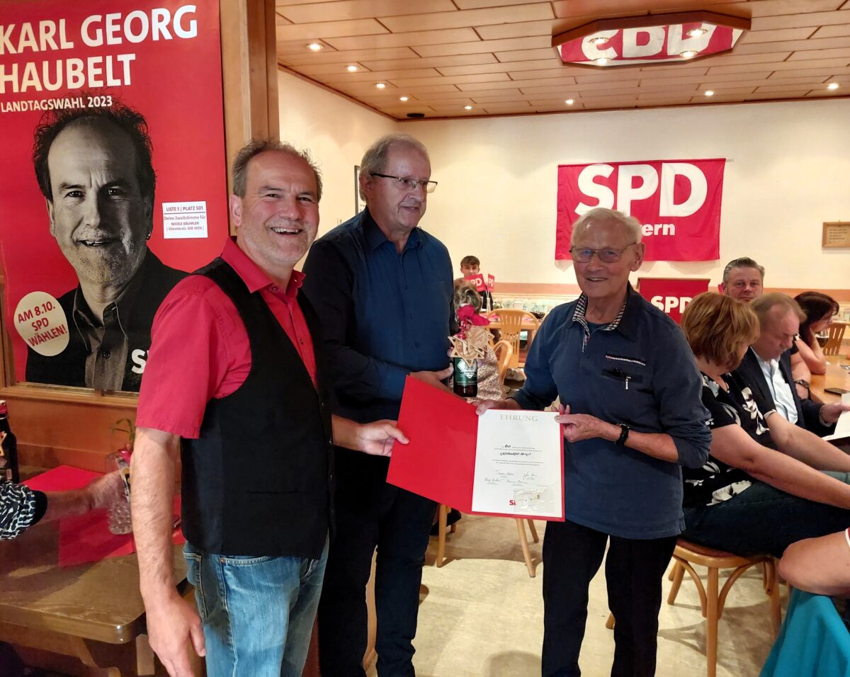 SPD-Jubilarehrung: Horst Gradewald ist seit 60 Jahren Mitglied