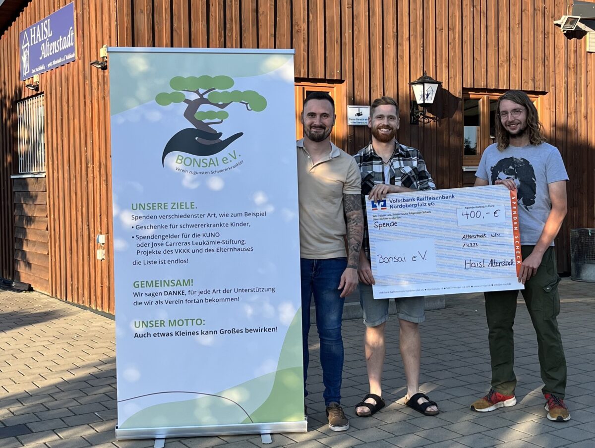 Unterstützung für Schwererkrankte: Haisl spendet an Verein Bonsai