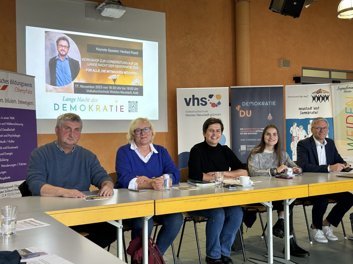 Weiden ist 2024 einer der Austragungsort der Lange Nacht der Demokratie