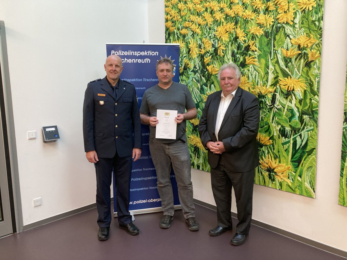 Neuer Mitarbeiter bei der Sicherheitswacht der Polizeiinspektion Tirschenreuth