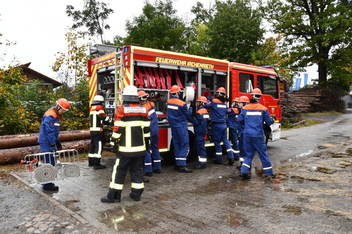 Jugendwehren an Kirwa im „Löscheinsatz“