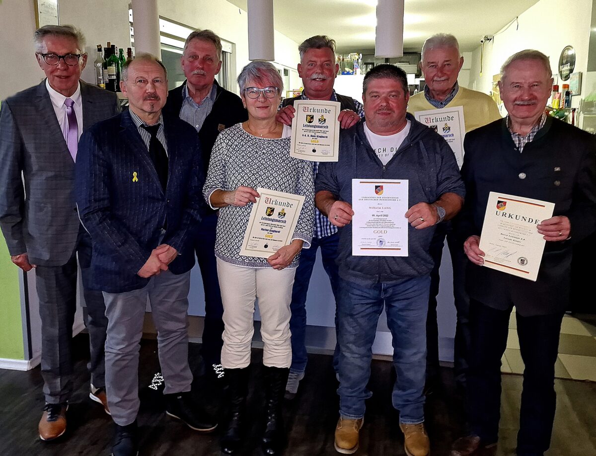Jahresabschlussfeier mit Ehrenabend der Reservistenkameradschaft Weiden