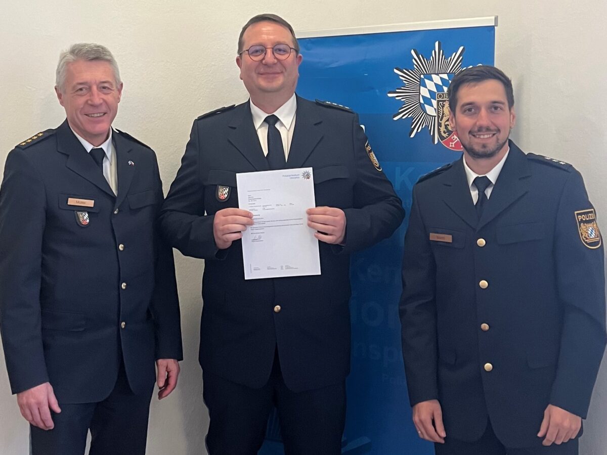 Neuer stellvertretender Dienststellenleiter bei der Polizeiinspektion Kemnath