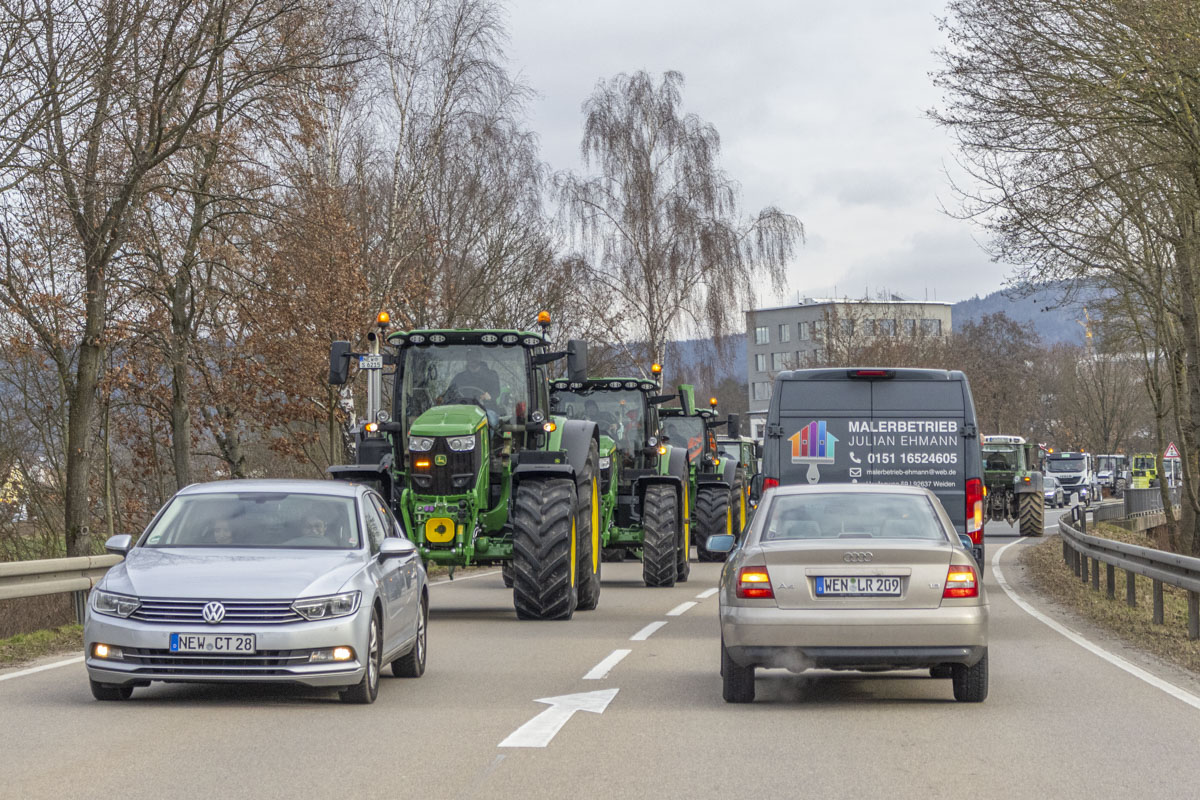 Rettungstransporte während Bauernprotest: ILS meldet „spürbare Beeinträchtigung“
