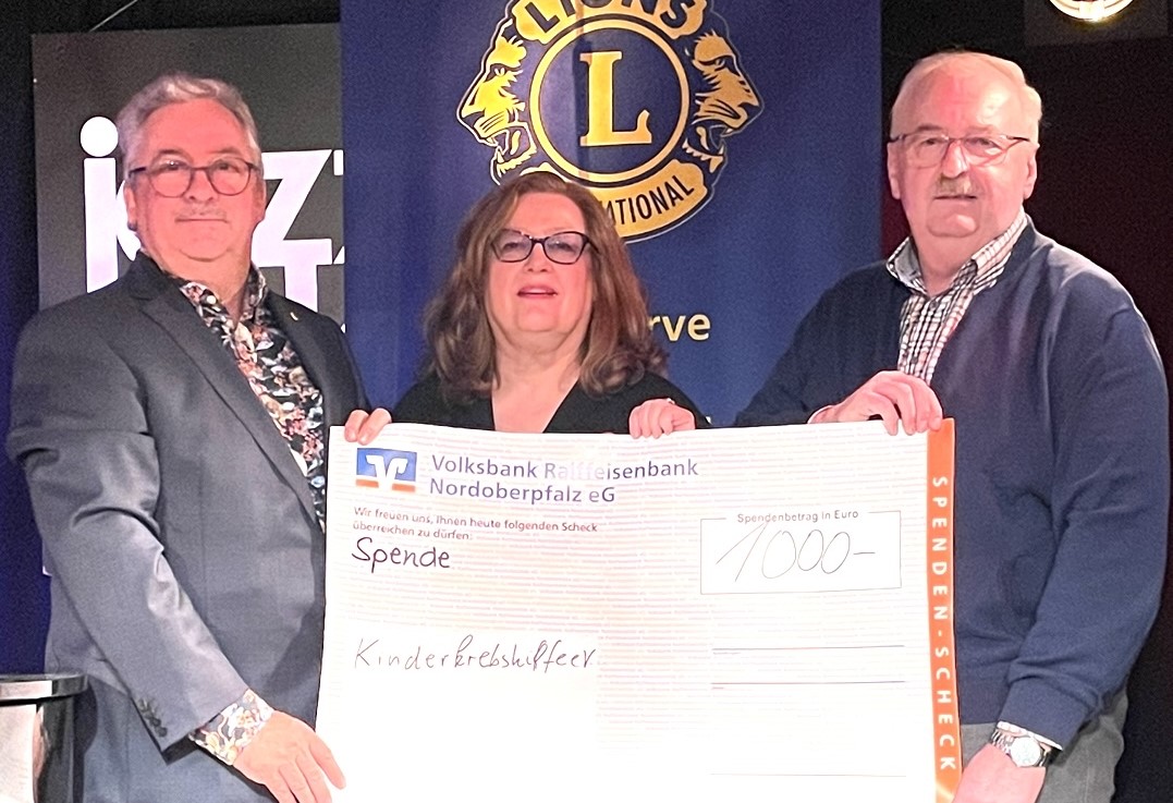 Lions-Club Goldene Straße: 1000 Euro für die Kinderkrebshilfe gespendet