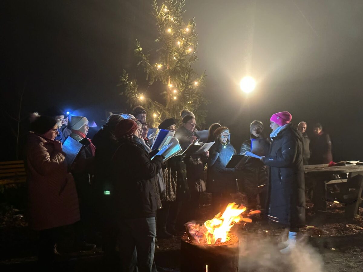 Waldweihnacht: Am Fuße des Vierlingsturms