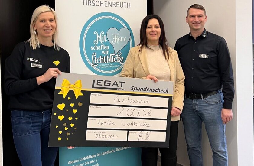 E-Center Legat spendet 2.000 Euro an die Aktion „Lichtblicke“