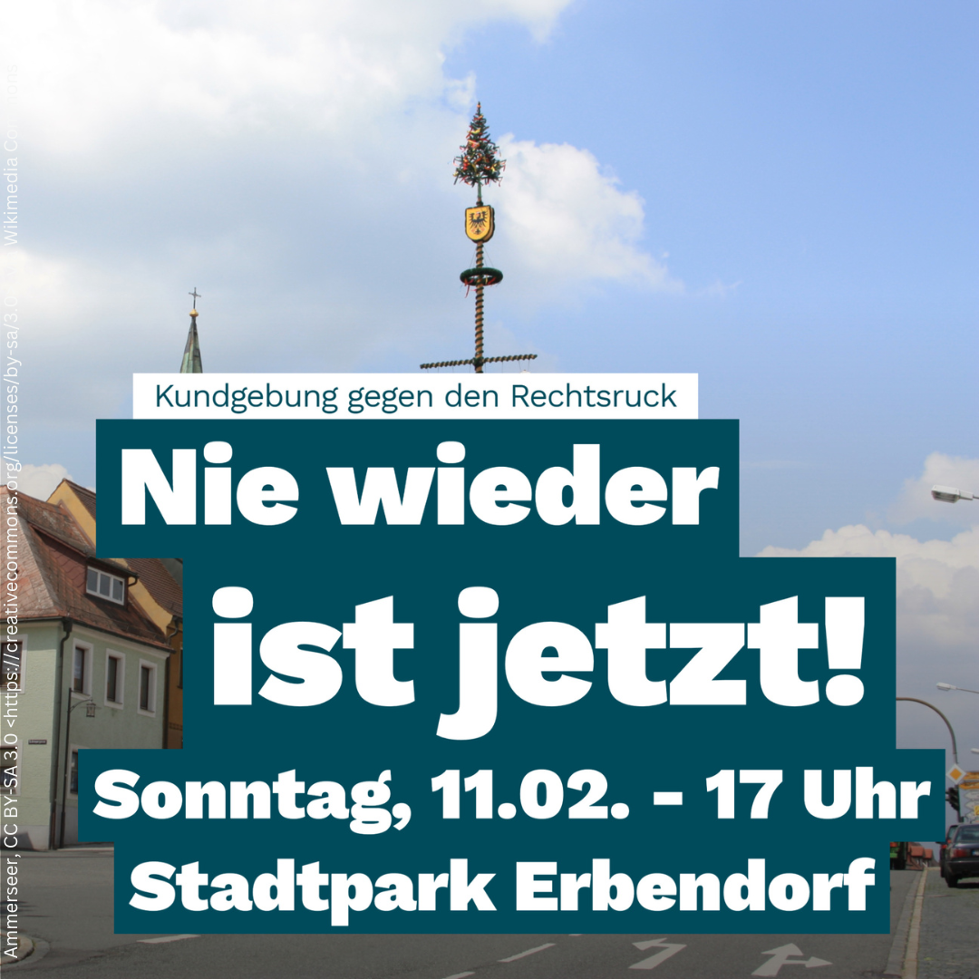 Kundgebung für Toleranz und Menschlichkeit im Stadtpark Erbendorf