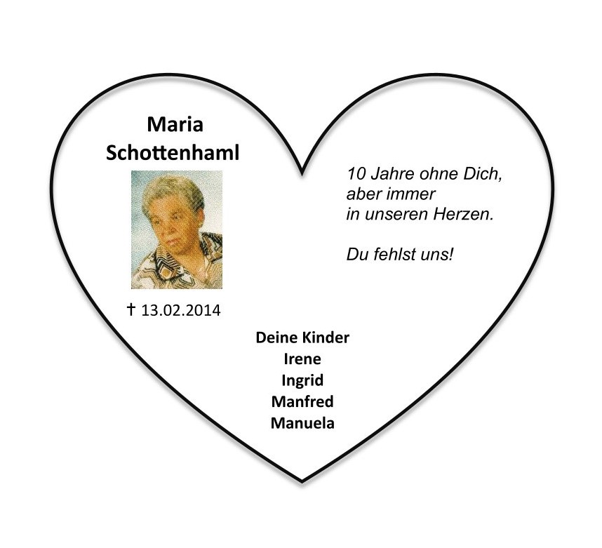 Im Gedenken: Maria Schottenhaml