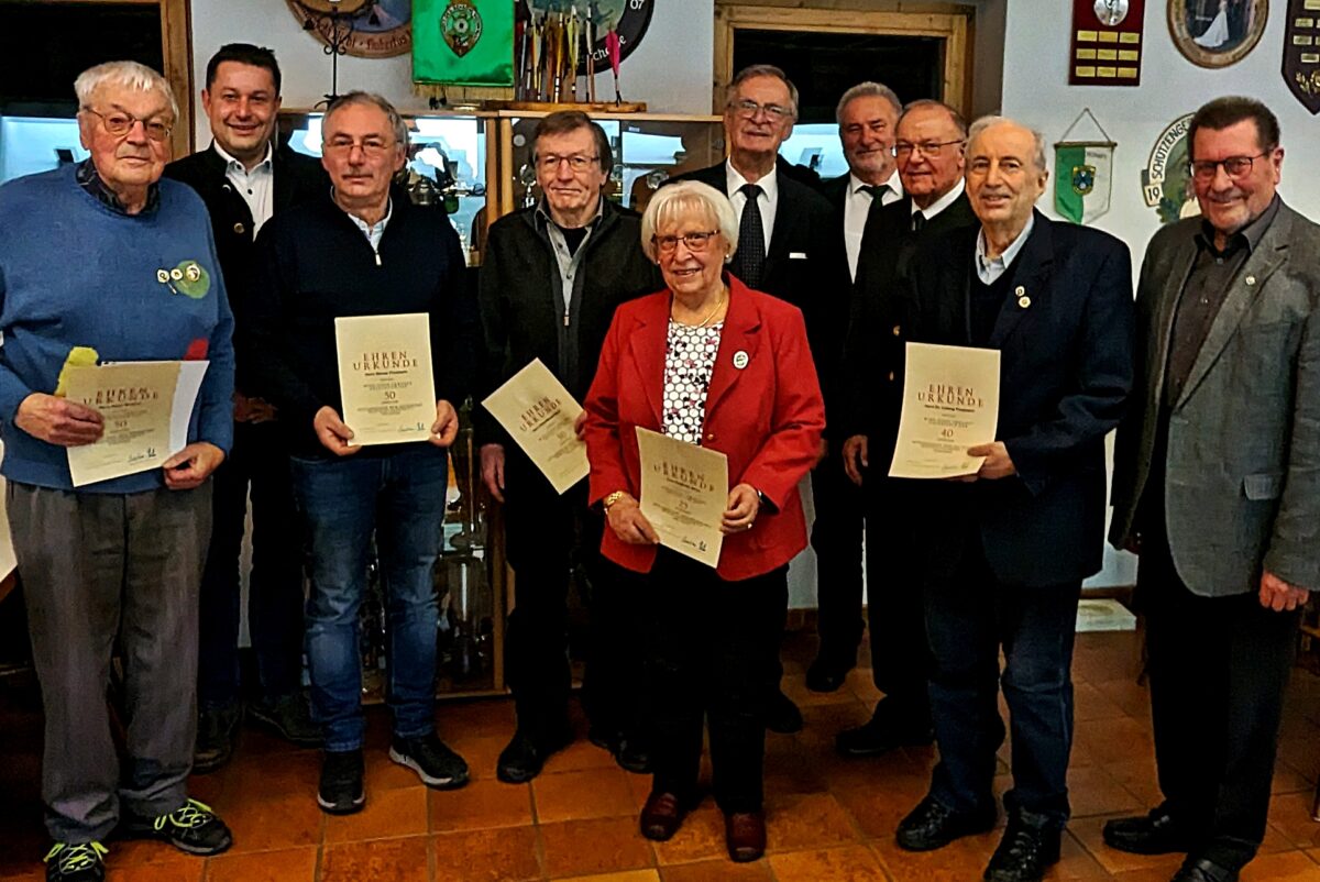 Ehrungen bei Schützengesellschaft Rehbühl