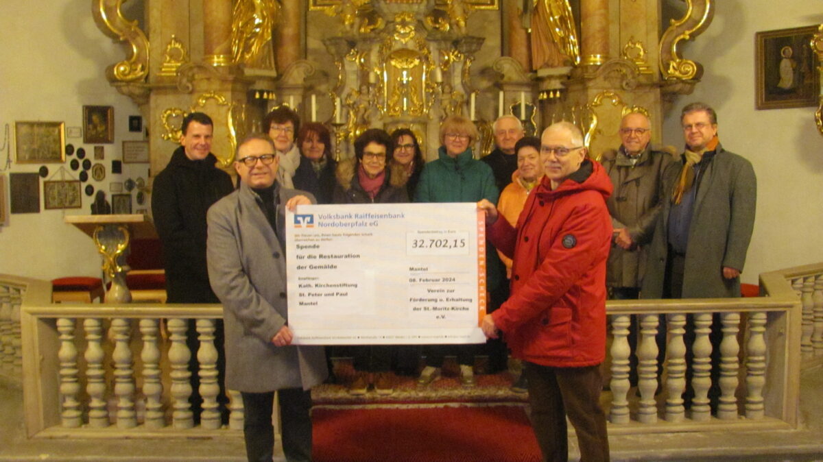 Förderverein St. Moritz spendet über 32.000 Euro für Kirchenrestaurierung