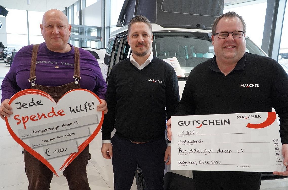 Maschek-Mitarbeiter spenden an Rengschburger Herzen