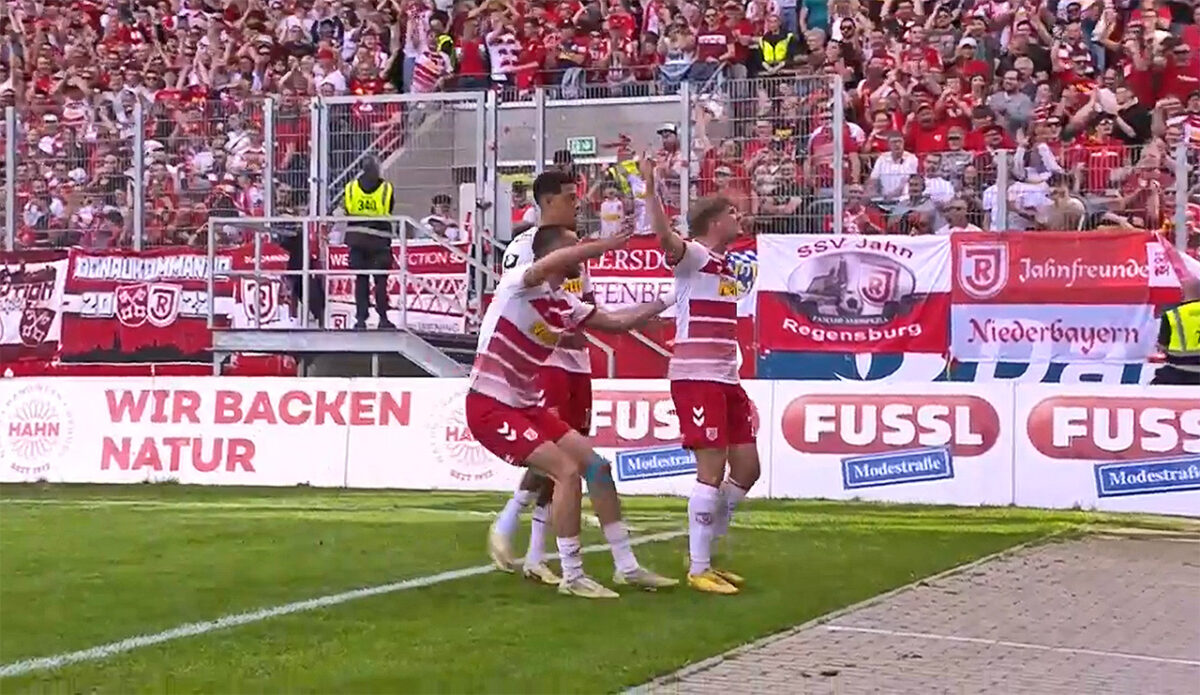 Jahn in Liga 3: Hexer Gebhardt und Joker Huth retten Dusel-Punkt gegen Chancenwucher-Löwen