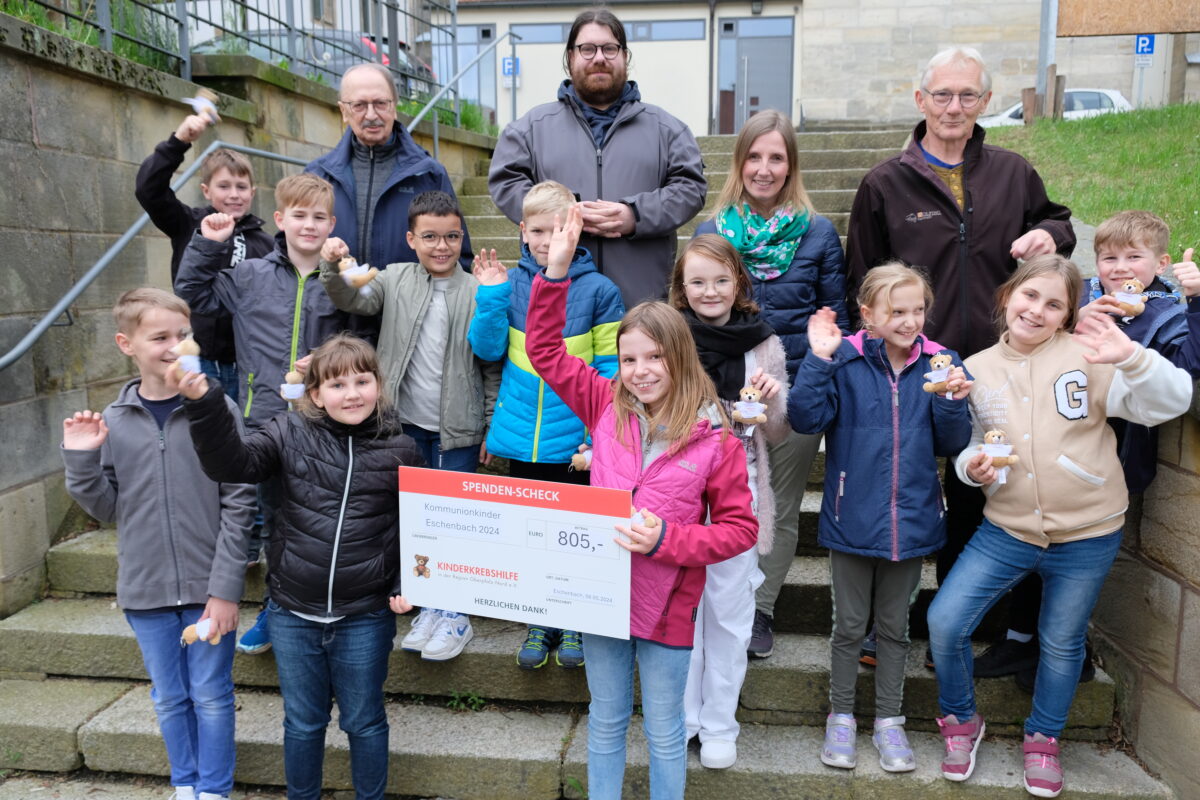 Eschenbacher Kinder spenden 805 Euro an Kinderkrebshilfe