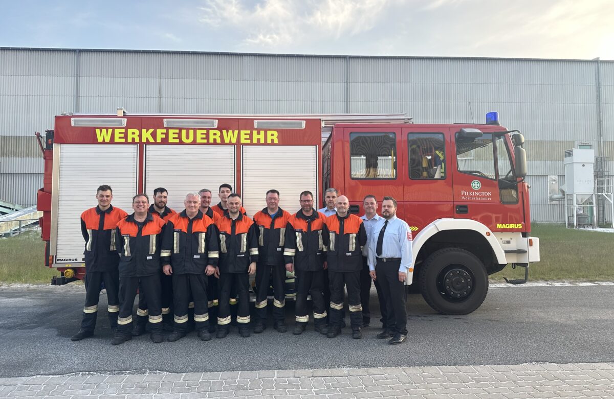 Werkfeuerwehr Pilkington Weiherhammer absolviert Leistungsprüfung