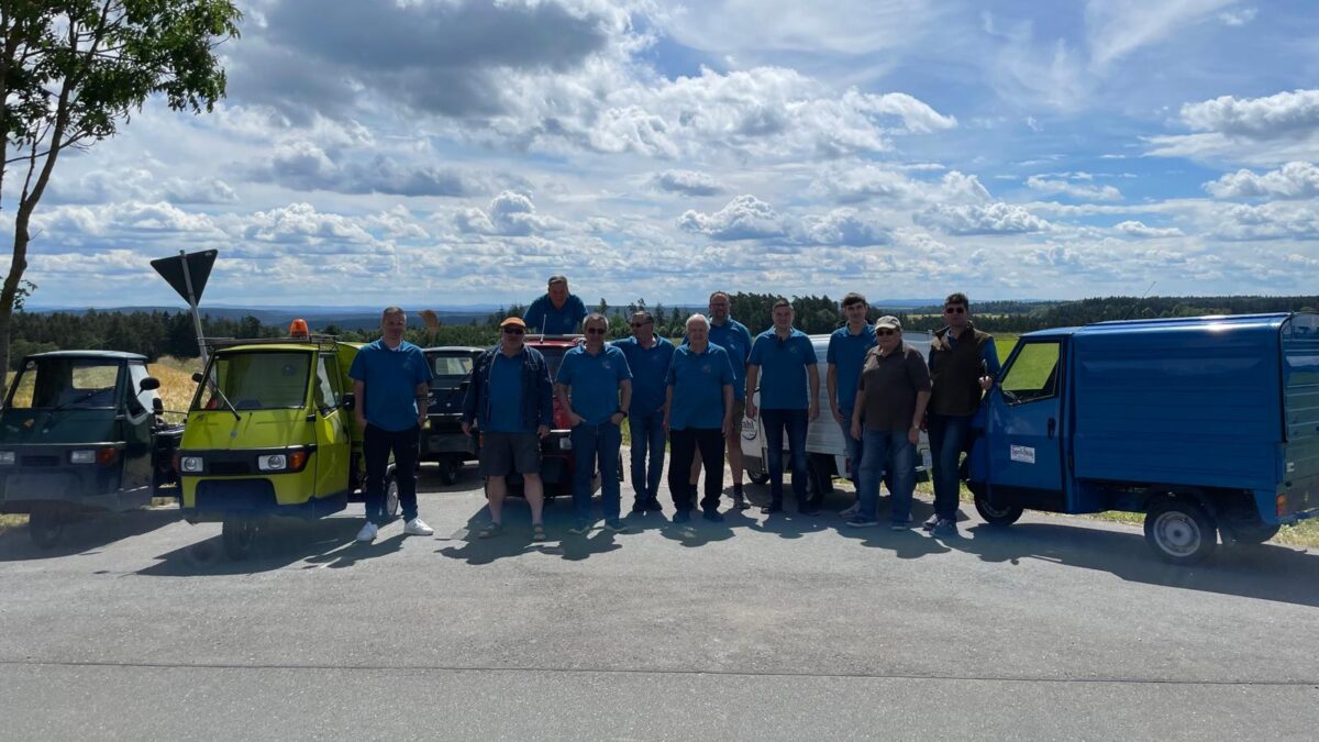 Ape-Stammtisch auf sonniger Zweitagestour durch die Oberpfalz