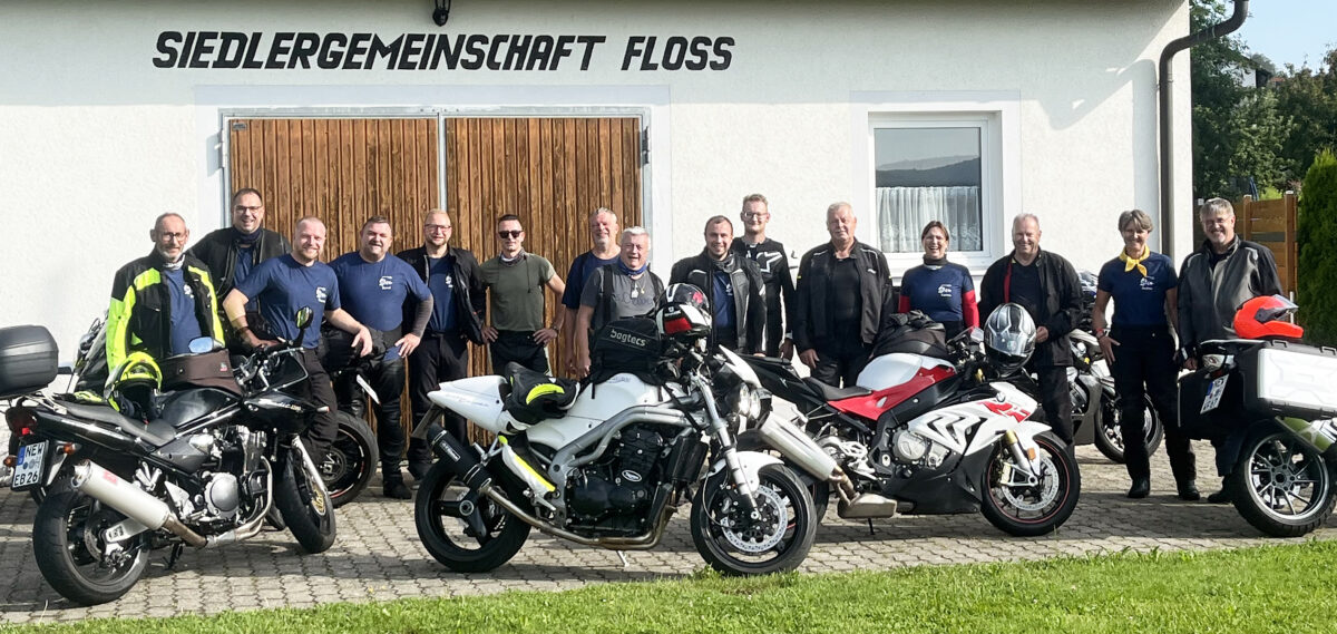 Biker der Siedlergemeinschaft Floß erkunden Niederbayern