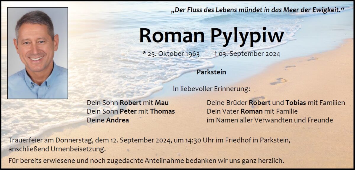 Traueranzeige Roman Pylypiw, Parkstein