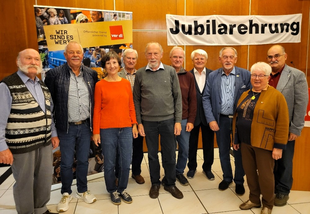 Ver.di ehrt langjährige Mitglieder in Rothenstadt
