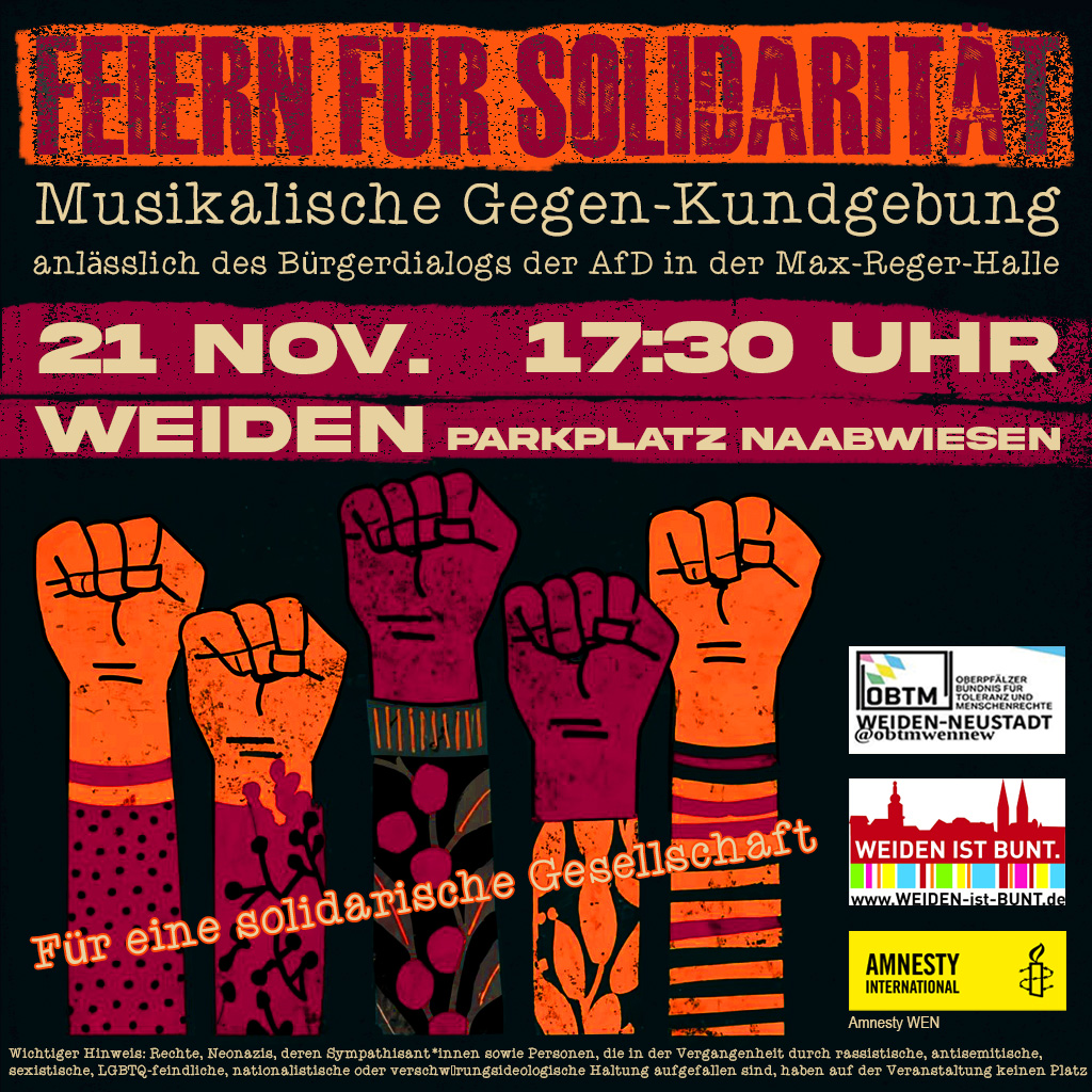 Weiden setzt Musik gegen Rechtspopulismus ein