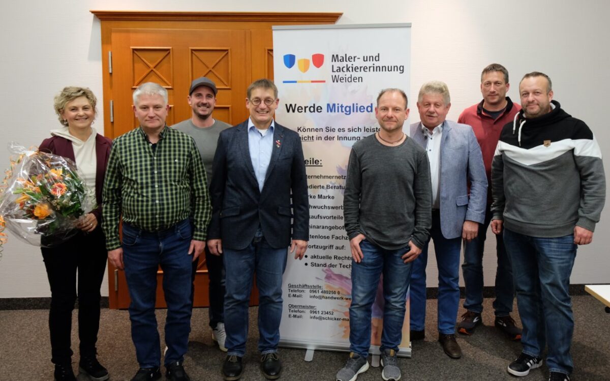 Weidener Maler-Innung bestätigt Obermeister Schicker